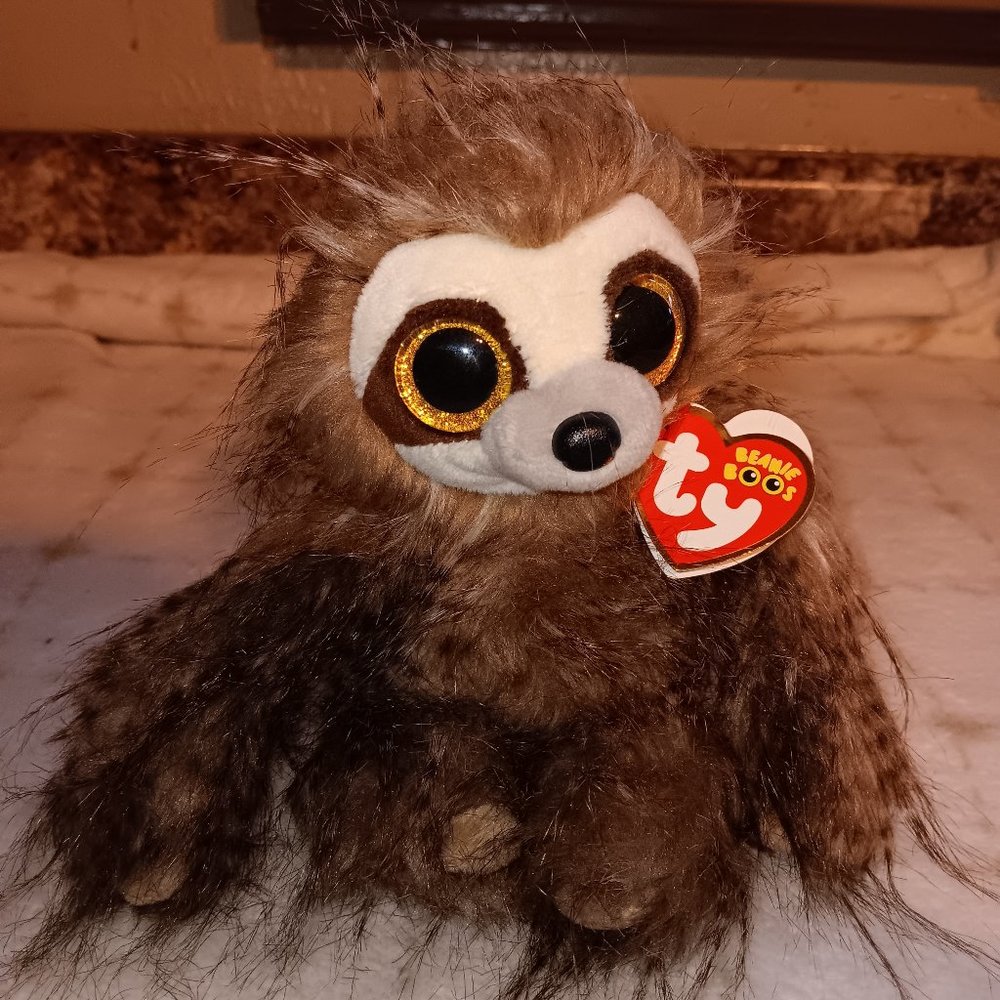 Ty Beanie Boos - SULLY the Long Haired Wooly Sloth 8 in Retired 2019